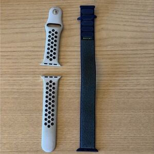Nike White and Navy Blue Sport Band and Loop Apple Watch Straps